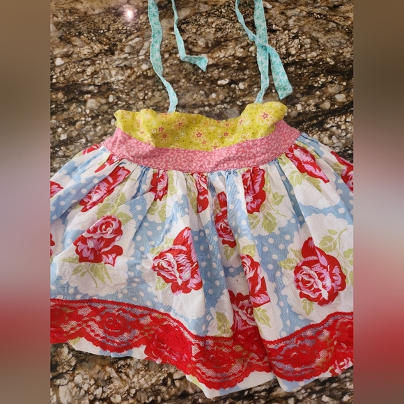 Matilda Jane Floral Kids Top with Red and Blue - Picture 1 of 1